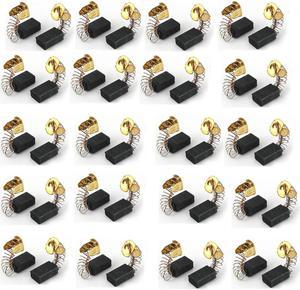 Unique Bargains Power Tool 13mm x 7mm x 5mm Motor Carbon Brushes Black 20 Pairs