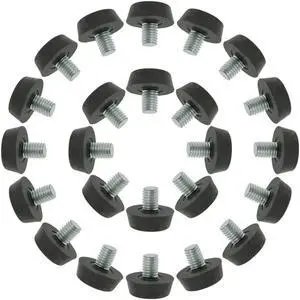 M8 x 10 x 22mm Furniture Glide Leveling Feet for Table Desk Cabinet Leg 24pcs