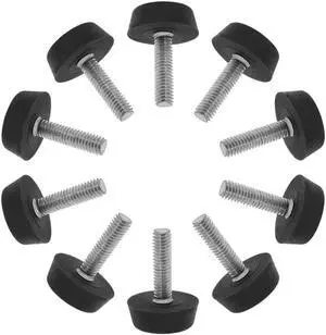 M6 x 22 x 22mm Furniture Glide Leveling Feet Floor Protector for Table Leg 10pcs