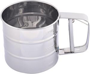Kitchen Metal Trigger Handle Sugar Flour Sifter Mesh Shaker Strainer 250ml