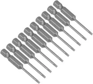 10pcs 50mm 1/4" Hex Shank SL2 Magnetic Slotted Head Screwdriver Bits S2