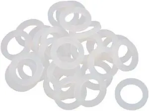 30pcs 16mm x 24mm x 3mm Silicone O Ring Seal Gaskets White for Pipe Tube Hose