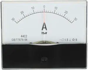 44C2-A Class 1.5 Accuracy DC 0-30A Analog Panel Meter Ammeter Amperemeter