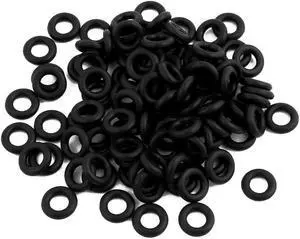 100Pcs 8mm x 1.9mm Black Flexible Nitrile Rubber O Ring Oil Seal Washer Grommets