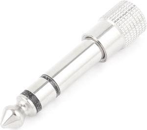 Unique Bargains Silver Tone 6.5mm Male Plug to 3.5mm Female Jack Stereo Adapter Converter