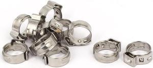 8.3mm-10mm 304 Stainless Steel Adjustable Cable Pipe Tight Hose Clamps 10pcs