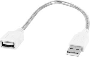 Unique Bargains Silver Tone Flexible Gooseneck USB 2.0 Female to Male M/F Cable Adapter