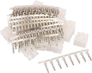 20 Sets White Plastic Dual 8 Pin Male 4.2mm Pitch + 8 Pin Terminal Car Auto PC PSU ATX Connector