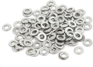 M2 Carbon Steel Zinc Plated Flat Pads Washer Gasket Spacer Silver Tone 100pcs