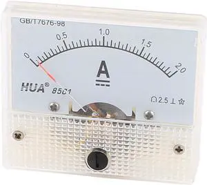 Unique Bargains 85C1 Panel Mount DC Ampere Meter Analog Ammeter 0-2A