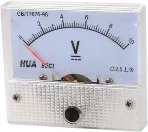 Unique Bargains 64mm x 56mm Dial Panel Gauge Voltage Voltmeter DC 0-10V 85C1-V