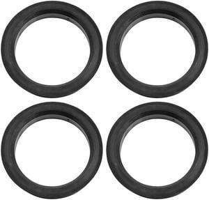 4pcs Black Plastic Car Wheel Bore Center Collar Hub Centric Ring 73.1-58.1mm