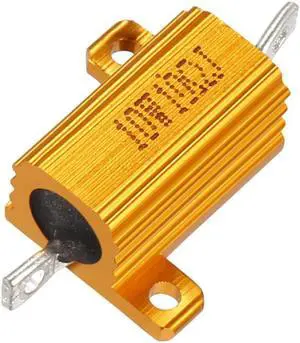 Unique Bargains 2 Pcs Aluminum Case Resistor 10W 10 Ohm Wirewound for LED Converter Rod Post