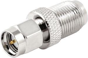 Unique Bargains Silver Tone Metal F Type Female to SMA Male Coax Coaxial Connector Converter