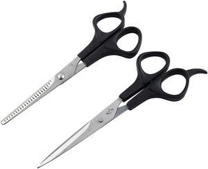 2 Pcs Stainless Steel Hairdressing Cutting Thinning Hair Scissors