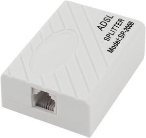 Unique Bargains Telephone Fax RJ11 Line ADSL Modem Micro Filter Splitter Adapter White