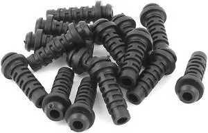 Rubber Strain Relief Cord Boot Protector Cable Sleeve 27x7x4mm 15pcs