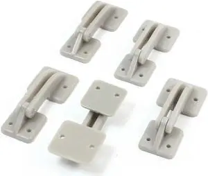 Unique Bargains 5pcs RC Airplane Spare Parts Plastic Adjustable Hatch Hinge 39x18x9mm