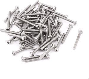 M2 x 15mm 304 Stainless Steel Crosshead Phillips Round Head Screws Bolt 60pcs