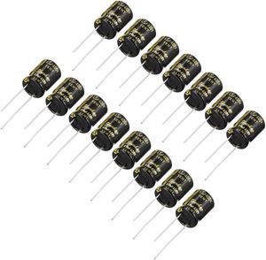 Aluminum Radial Electrolytic Capacitor 4.7uF 400V 2000H 10 x 13 mm Black 15pcs