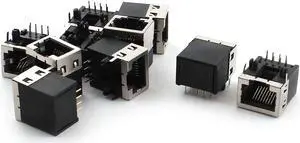 10PCS 8 Position RJ45 8P8C PCB Mount Jack Socket Port 18mm for LAN Network