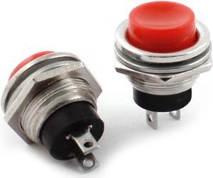 Unique Bargains 2PCS 14mm Mounting Dia SPST Momentary Push Button Switch AC125V 3A