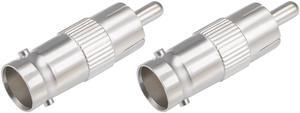 2pcs BNC Female to RCA Male Adapter Coaxial Cable Connector for CCTV Security Camera