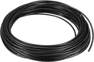 Unique Bargains 25m 82ft Long Air Hose Line PU Tube 4mm OD 2.5mm Inner Dia Black