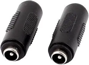 2Pcs DC Power Female to Female Jack Adapter 2.1x5.5mm Connector For CCTV Camera