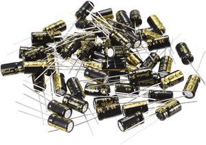 Aluminum Radial Electrolytic Capacitor 100uF 35V Life 6.3 x 11 mm Black 50pcs