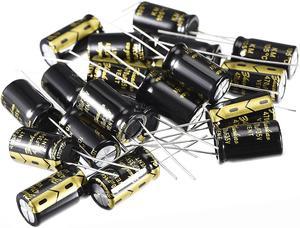 Aluminum Radial Electrolytic Capacitor 470uF 35V Life 10 x 17 mm Black 20pcs