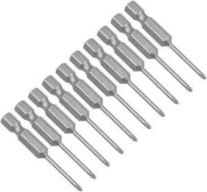 10Pcs 1/4-Inch Hex Shank 50mm Length Phillips 2PH1 Magnetic Screw Driver S2 Screwdriver Bits