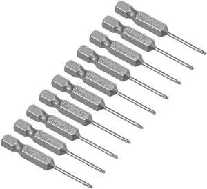 10Pcs 1/4-Inch Hex Shank 50mm Length Phillips 1.6PH00 Magnetic Screw Driver S2 Screwdriver Bits