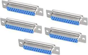 D-sub Connector DB25 Female Socket 25-pin 2-row Port Terminal Breakout for Mechanical Equipment CNC Computers Pack of 5