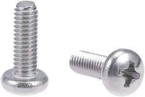 M4x12mm Machine Screws Pan Phillips Cross Head Screw 304 Stainless Steel Fasteners Bolts 30Pcs