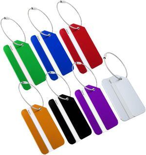 Travel 2 Pack Fascigirl Aluminum Cruise Ship Suitcase Luggage Tags Holders Black