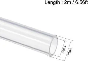 Silicone Tubing 12mm ID X 16mm OD 6.56ft 2m Flexible Silicon Rubber Tube Air Hose for Pump Transfer Clear