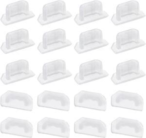 Silicone Micro USB Anti-Dust Stopper Cap Cover Clear 20pcs