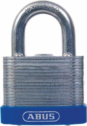 ABUS 41/50 KD Keyed Padlock, Open, Square Steel Body, Hardened Steel Shackle,