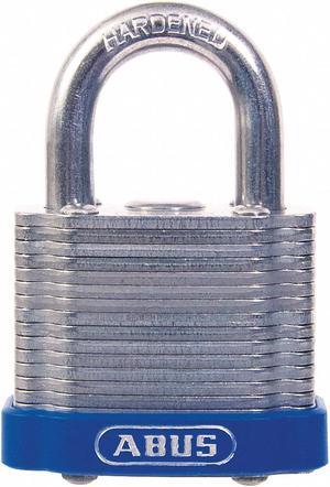 Abus Alike-Keyed Padlock, Open Shackle Type, 3/4" Shackle Height, Silver
