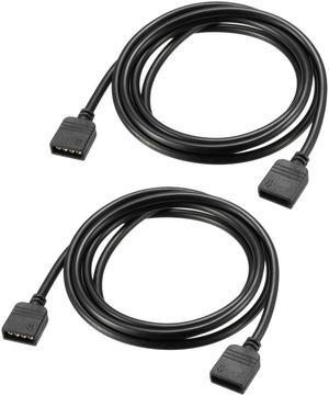 RGB Splitter Cable Female to Female 4 Pin Extension Connector Cord Wire for 5050 3528 LED Light Strips 1M Length 2Pcs