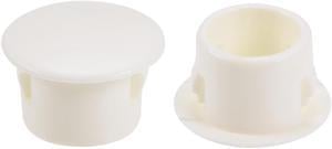 Hole Plugs White Plastic 13mm(1/2-inch) Snap in Locking Hole Tube Fastener Cover Flush Type Panel Plugs 50 Pcs