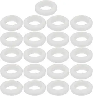 21pcs Double Side Rubber Grommet Eyelet Ring Wire Gasket White 25mm Inner Dia