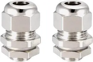 2Pcs M8 Cable Gland Metal Waterproof Connector Wire Glands Joints for 2mm-5mm Dia Range