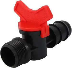 M25 Male Thread Ball Valve Barb Hose Connector for 25mm Inner Dia Pipe