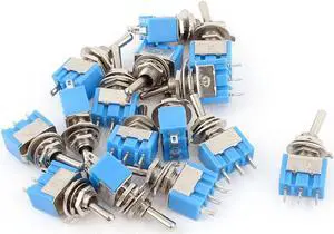 AC 125V 6A SPDT ON-ON 2 Positions 3 Pin Latching Micro Toggle Switch 15 Pcs