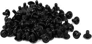 Computer PC Case Phillips Washer Motherboard Screw Black PWM3 x 5mm 100pcs