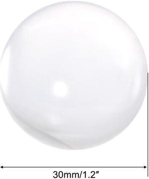 30mm Diameter Acrylic Ball Clear/Transparent Plexiglass Sphere Ornament Solid Balls 1.2 Inches for Home Decor 2 Pcs