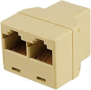 Unique Bargains RJ45 LAN Network 2 Ways Splitter Extender Plug Coupler Uovah