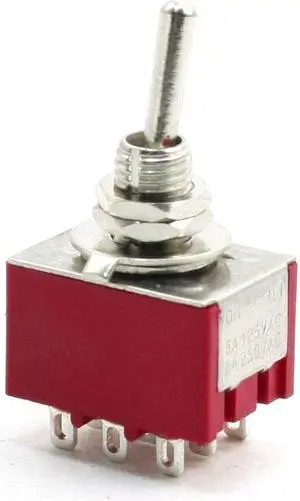 Panel Mounting 3PDT ON-ON 9Pin 2 Position Latching Toggle Switch